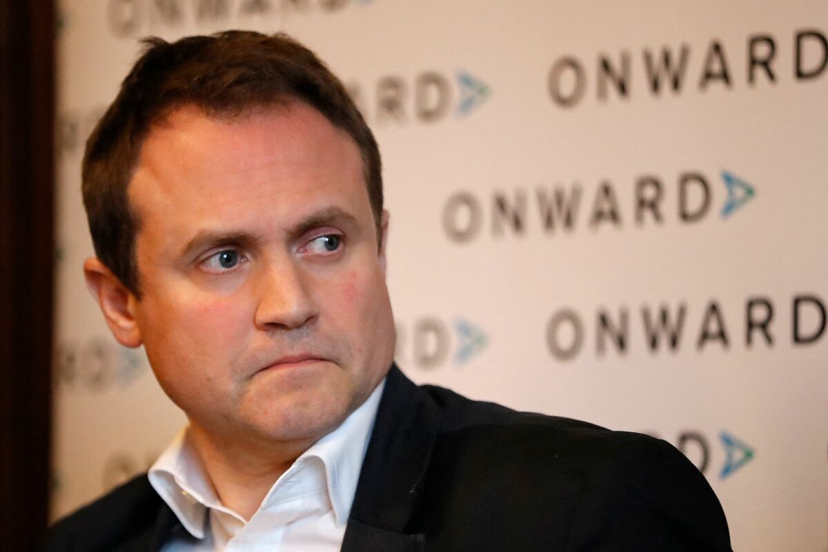 (FILES) In this file photo taken on April 9, 2019 Conservative MP Tom Tugendhat takes part in a meeting of a conservative research group in Westminster hall in London. Britain's Boris Johnson has announced his resignation as Conservative leader, paving the way for an internal party contest to replace him and become prime minister. While several possible successors have been suggested, there is no clear favourite. (Photo by Tolga AKMEN / AFP)