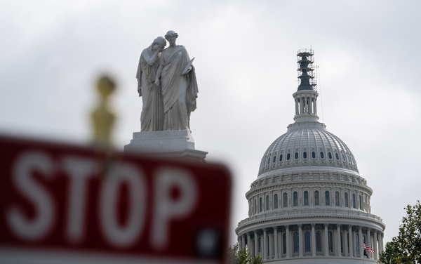 (230929) -- WASHINGTON, D.C., Sept. 29, 2023 (Xinhua) -- This photo taken on Sept. 28, 2023 shows the U.S. Capitol building in Washington, D.C., the United States. The U.S. government started notifying federal workers on Thursday that a shutdown seems to be imminent, as the Congress remains deadlocked over how to fund the government just three days before funding for this fiscal year is set to expire. (Xinhua/Liu Jie)