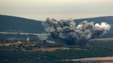 Smoke rises as seen from Israel-Lebanon border in northern Israel, November 12, 2023. REUTERS/Evelyn Hockstein