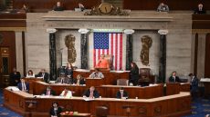 House Clerk Cheryl Johnson presides as voting continues for new speaker at the US Capitol in Washington, DC, on January 5, 2023. The US House of Representatives plunged deeper into crisis Thursday as Republican favorite Kevin McCarthy failed again to win the speakership -- entrenching a three-day standoff that has paralyzed the lower chamber of Congress. (Photo by MANDEL NGAN / AFP)