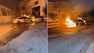 استشهاد طفل في نابلس ومستوطنون يحرقون مركبات برام الله